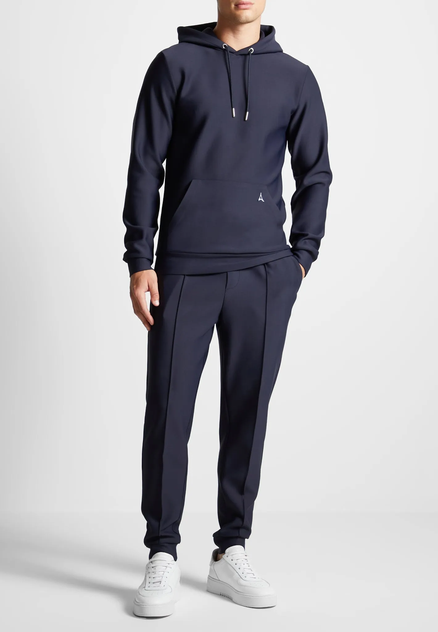 Neoprene Regular Fit Hoodie - Navy sold by Maniere De Voir
