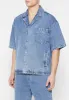 Boxy Denim Shirt - Mid Blue sold by Maniere De Voir