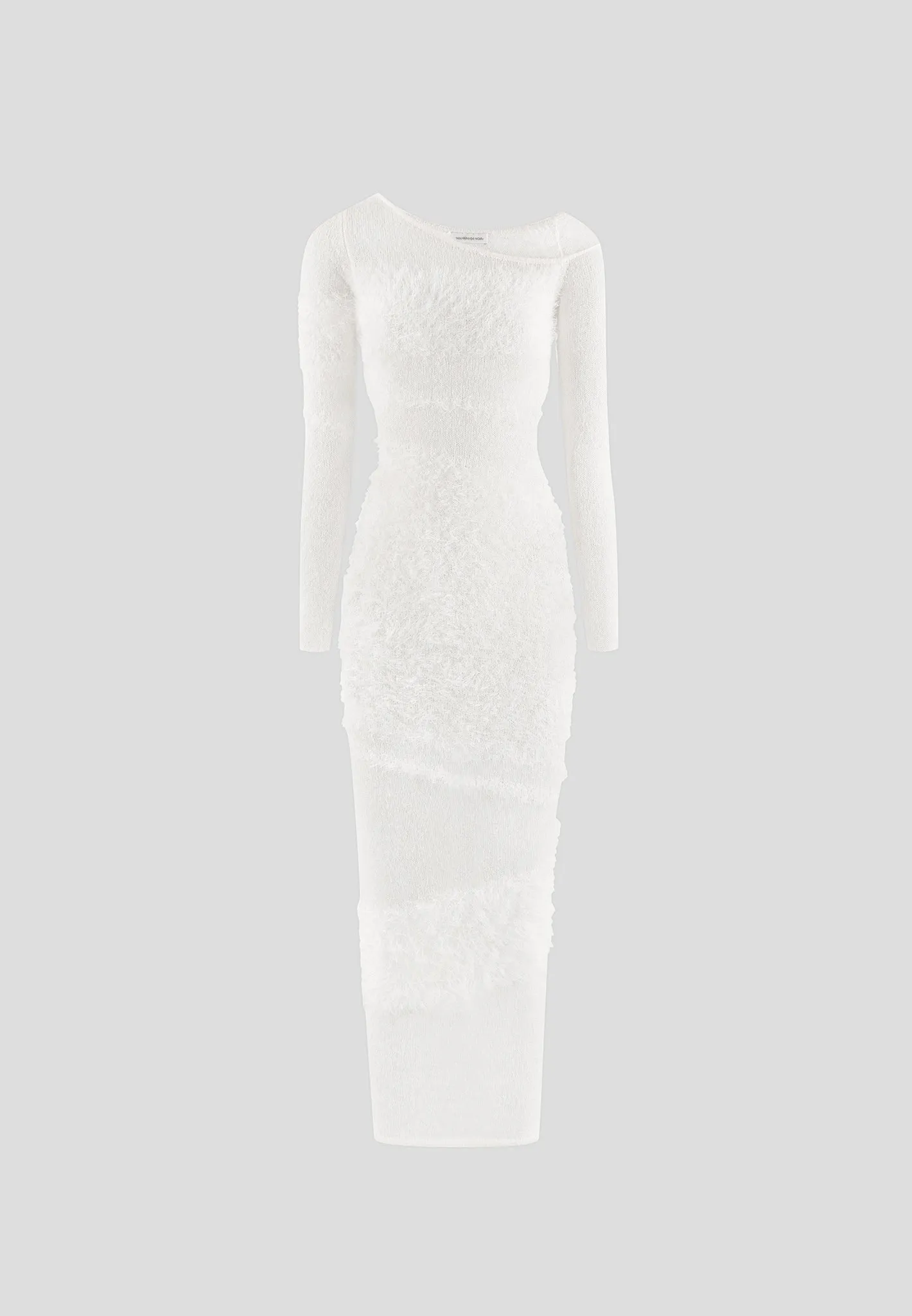 Off Shoulder Knitted Maxi Dress - Off White sold by Maniere De Voir product image thumbnail 5