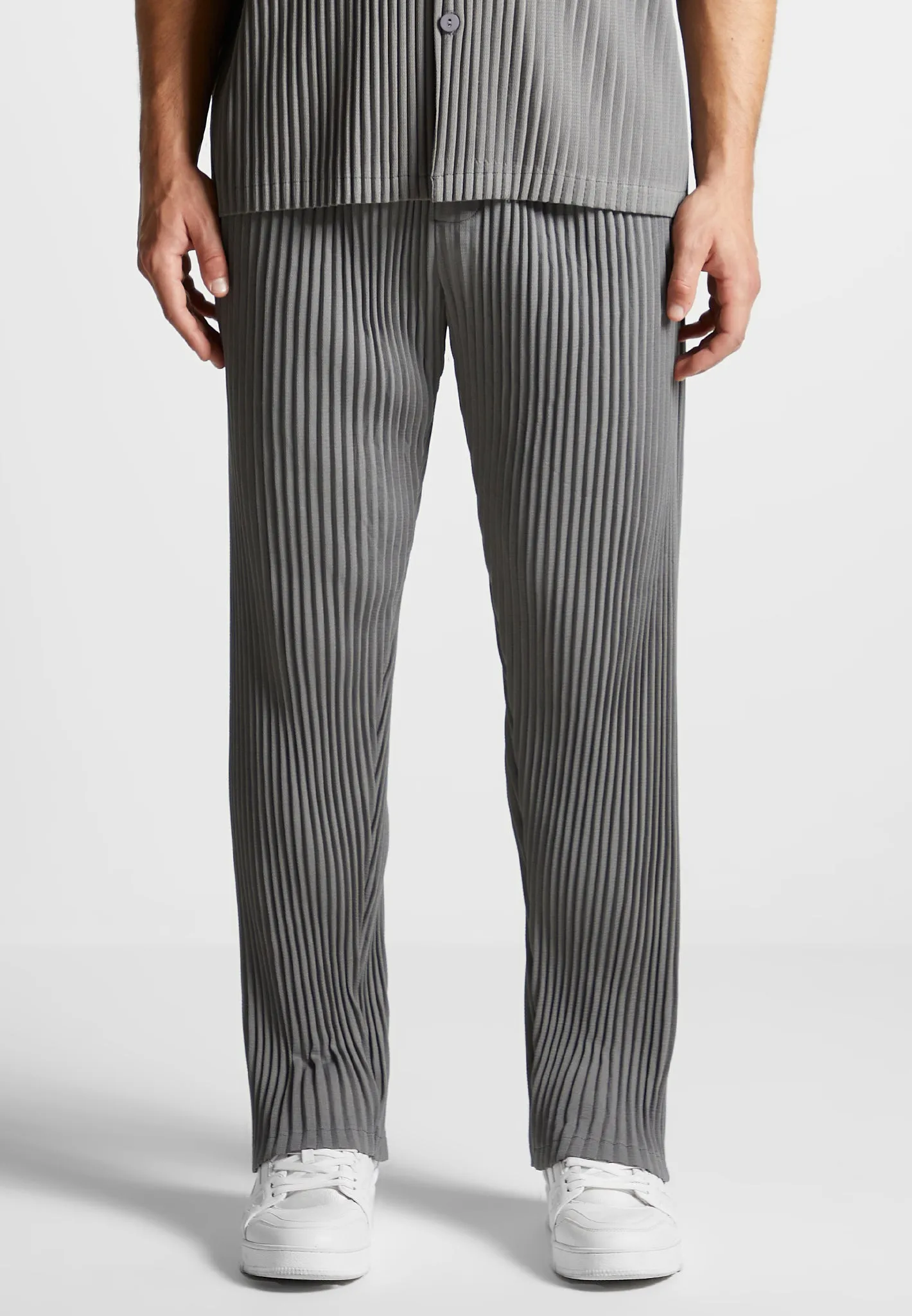 Pleated Trousers - Grey sold by Maniere De Voir