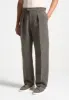 Relaxed Fit Boucle Pleated Tailored Trousers - Brown sold by Maniere De Voir
