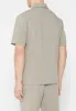 Tailored Zip Through Shirt - Khaki sold by Maniere De Voir