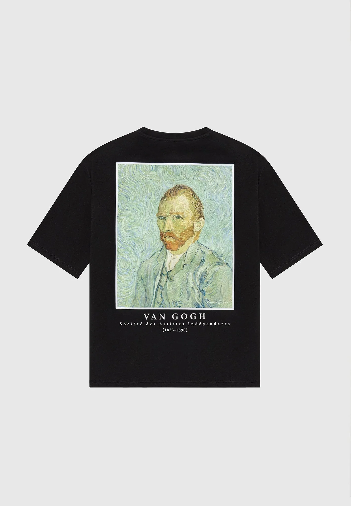 Self Portrait - Van Gogh Cotton T-Shirt - Black sold by Maniere De Voir product image thumbnail 2