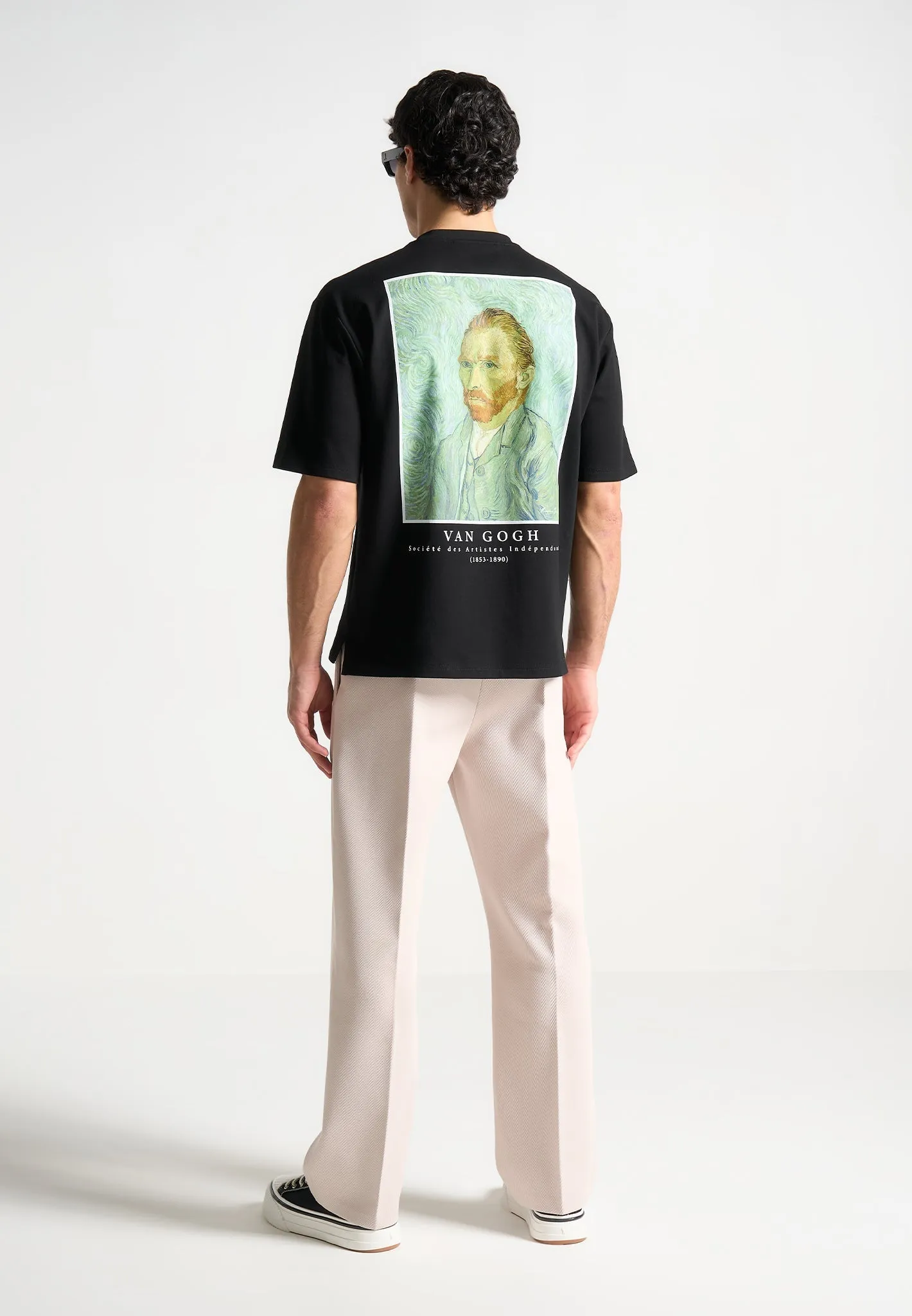 Self Portrait - Van Gogh Cotton T-Shirt - Black sold by Maniere De Voir product image thumbnail 5