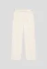 Relaxed Fit Twill Pleated Tailored Trousers - Cream sold by Maniere De Voir