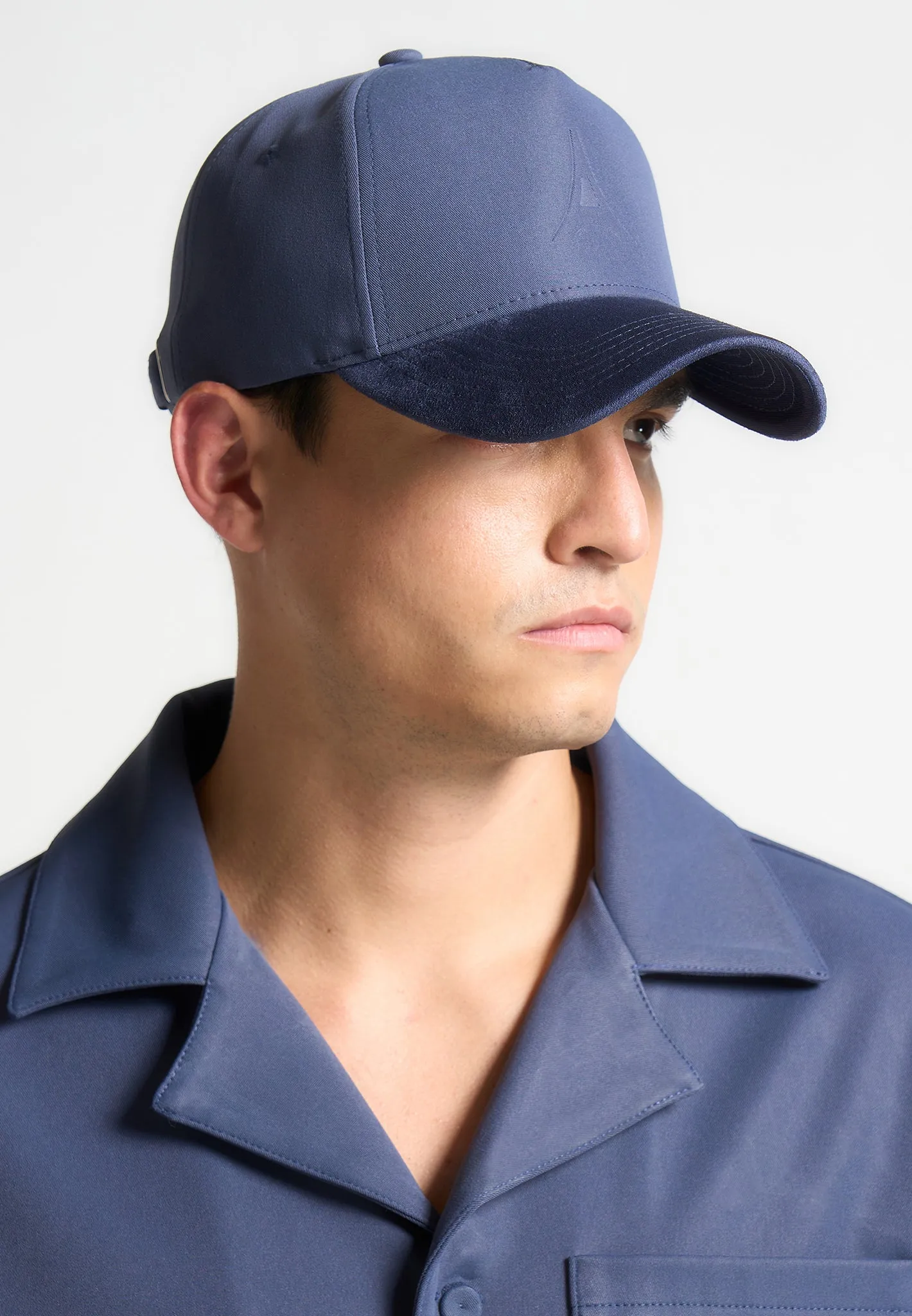 Embossed Eiffel Cap - Navy sold by Maniere De Voir product image thumbnail 5