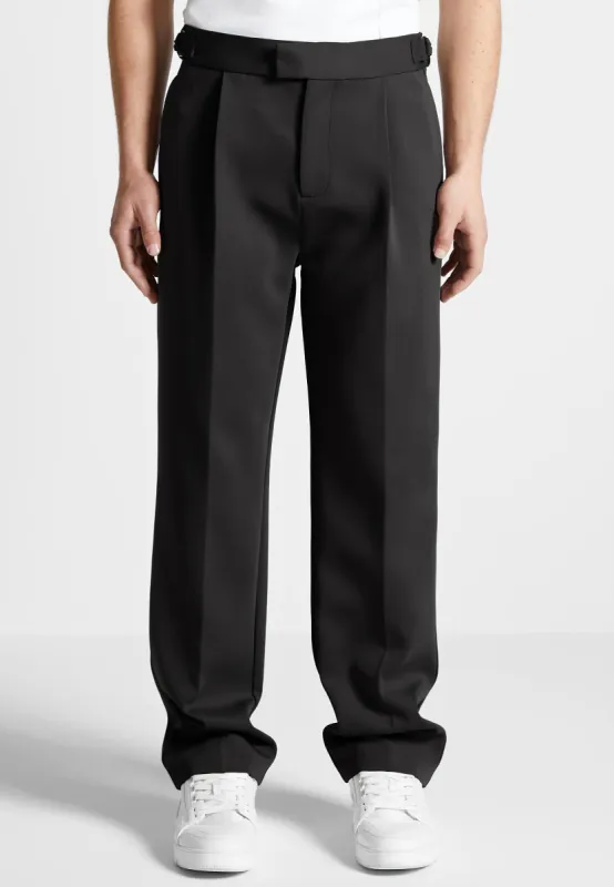 Neoprene Trousers with Pleat - Black sold by Maniere De Voir