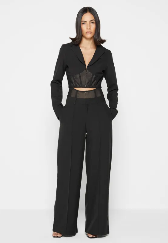 Mesh Corset Trousers - Black sold by Maniere De Voir