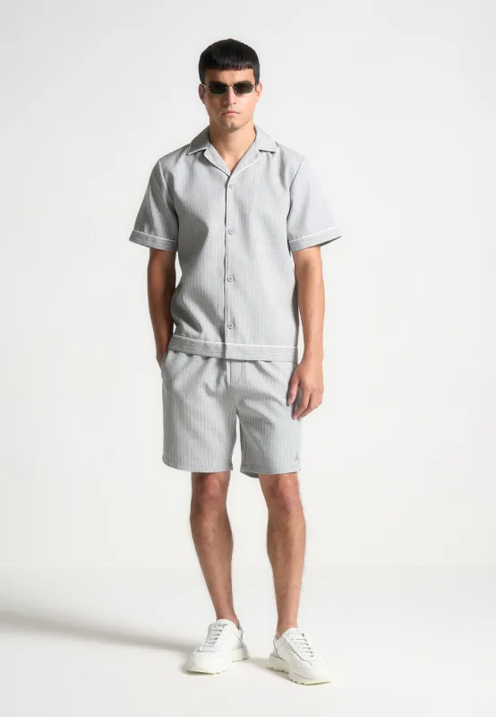Pinstripe Shorts - Grey sold by Maniere De Voir