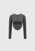 Neoprene Corset Jacket - Charcoal Grey sold by Maniere De Voir