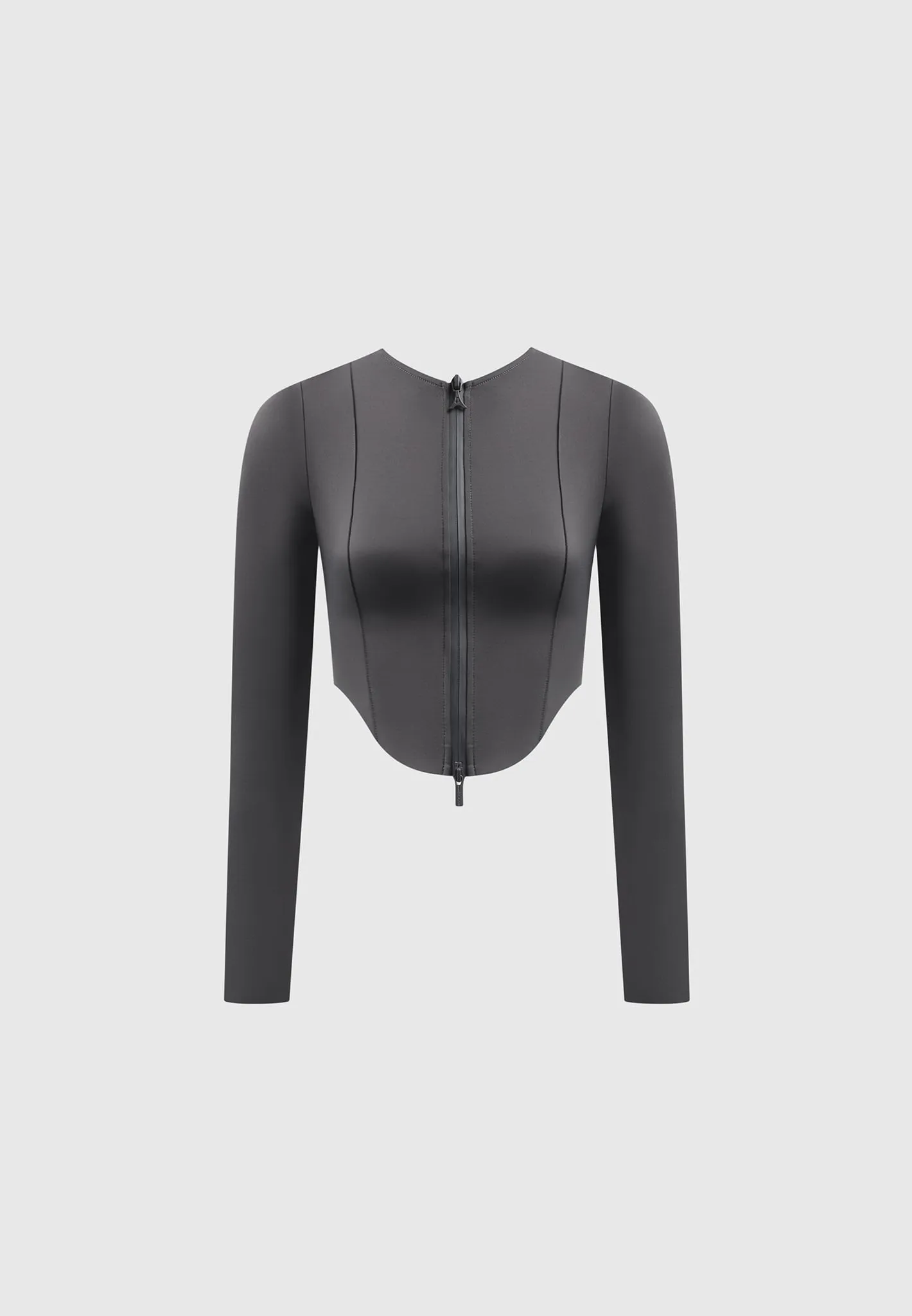 Neoprene Corset Jacket - Charcoal Grey sold by Maniere De Voir product image thumbnail 2