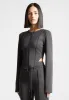Neoprene Corset Jacket - Charcoal Grey sold by Maniere De Voir