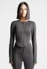 Neoprene Corset Jacket - Charcoal Grey sold by Maniere De Voir
