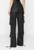 Mid Rise Waxed Cargo Pants - Black sold by Maniere De Voir