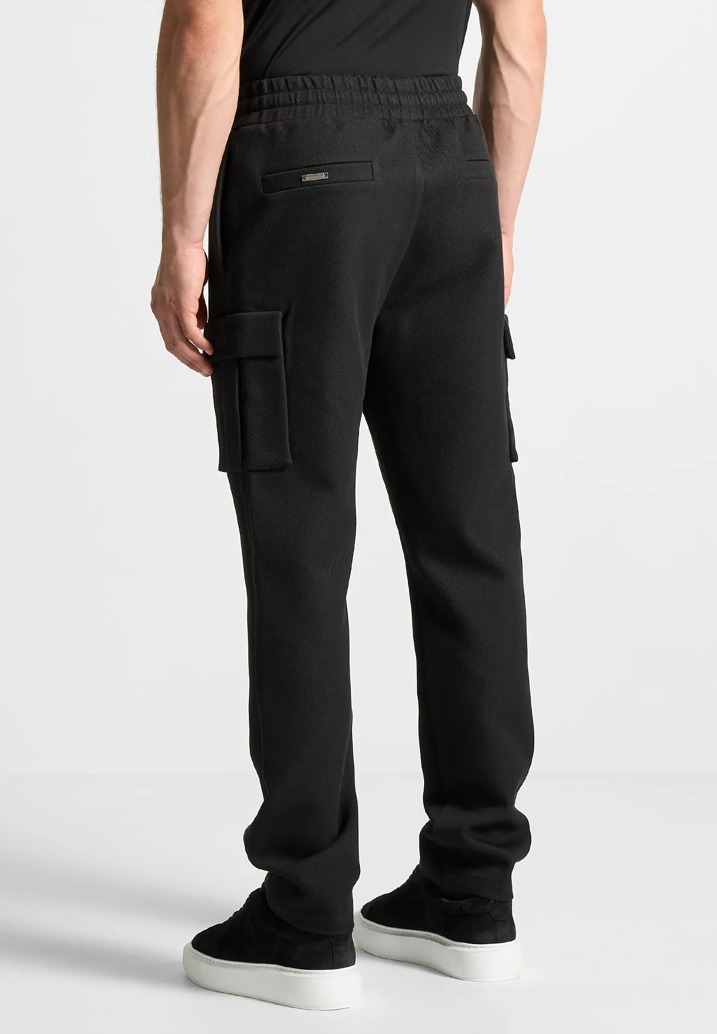Twill Cargo Regular Fit Pants - Black sold by Maniere De Voir product image thumbnail 5