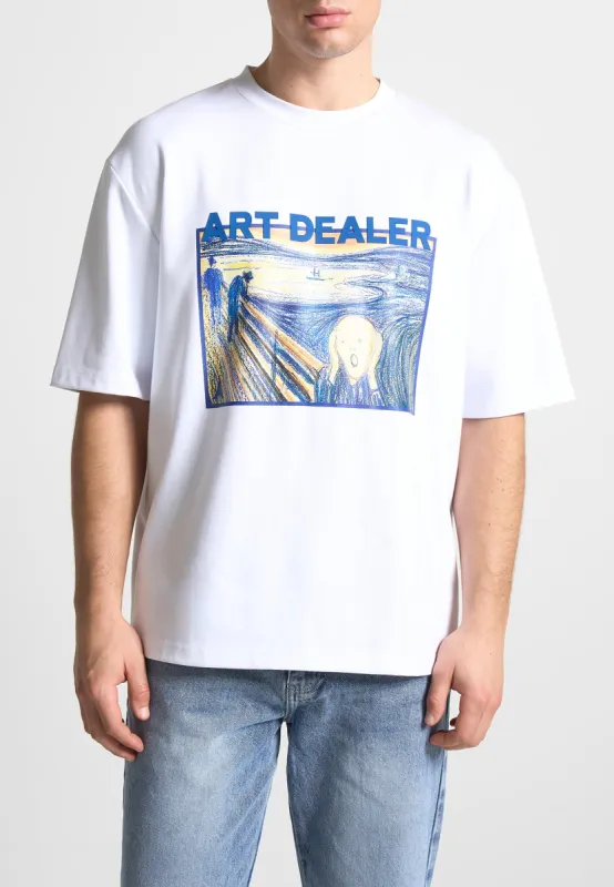 Art Dealer Graphic T-Shirt - White made by Maniere De Voir