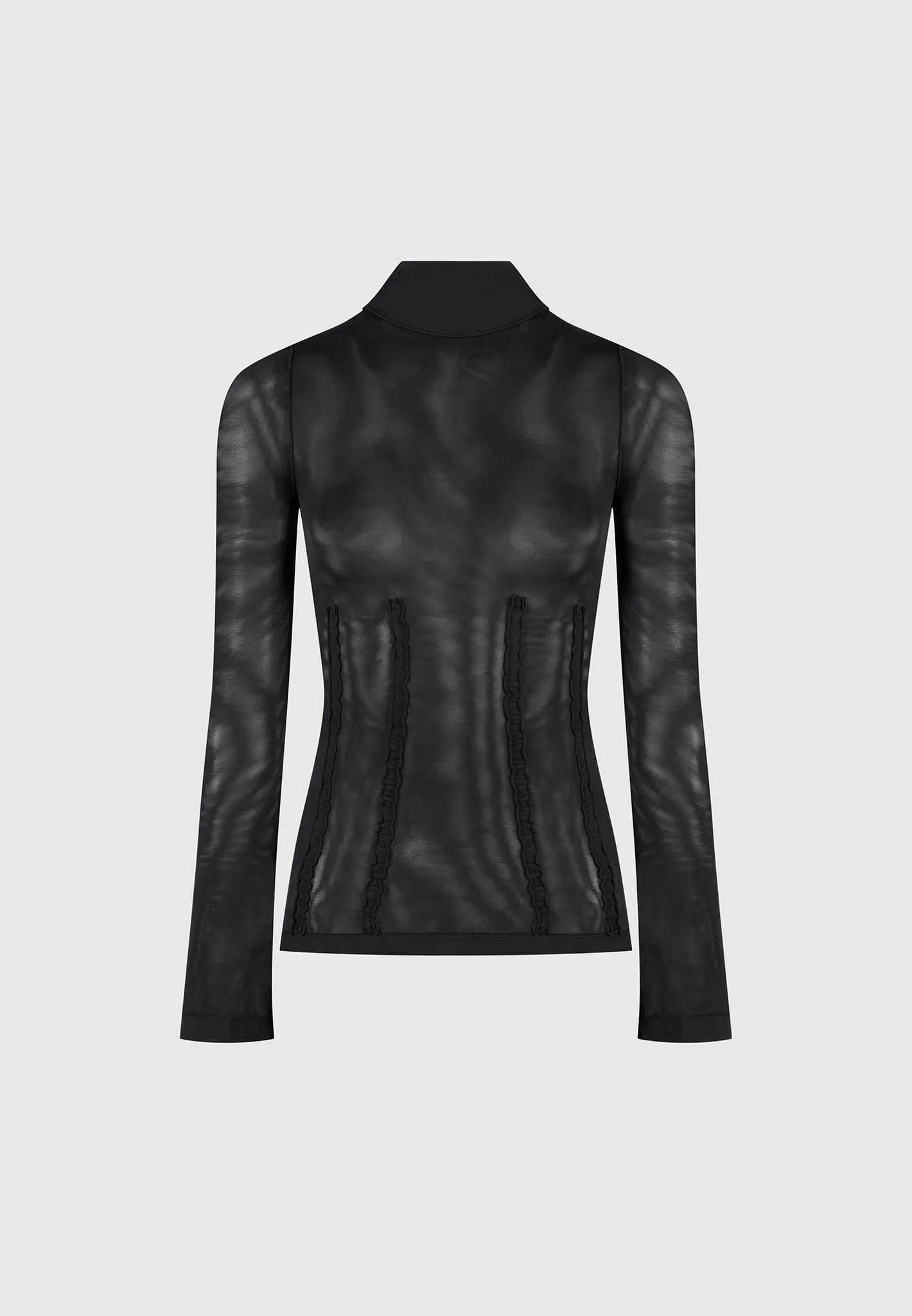 Mesh Double Layer Top - Black sold by Maniere De Voir product image thumbnail 2