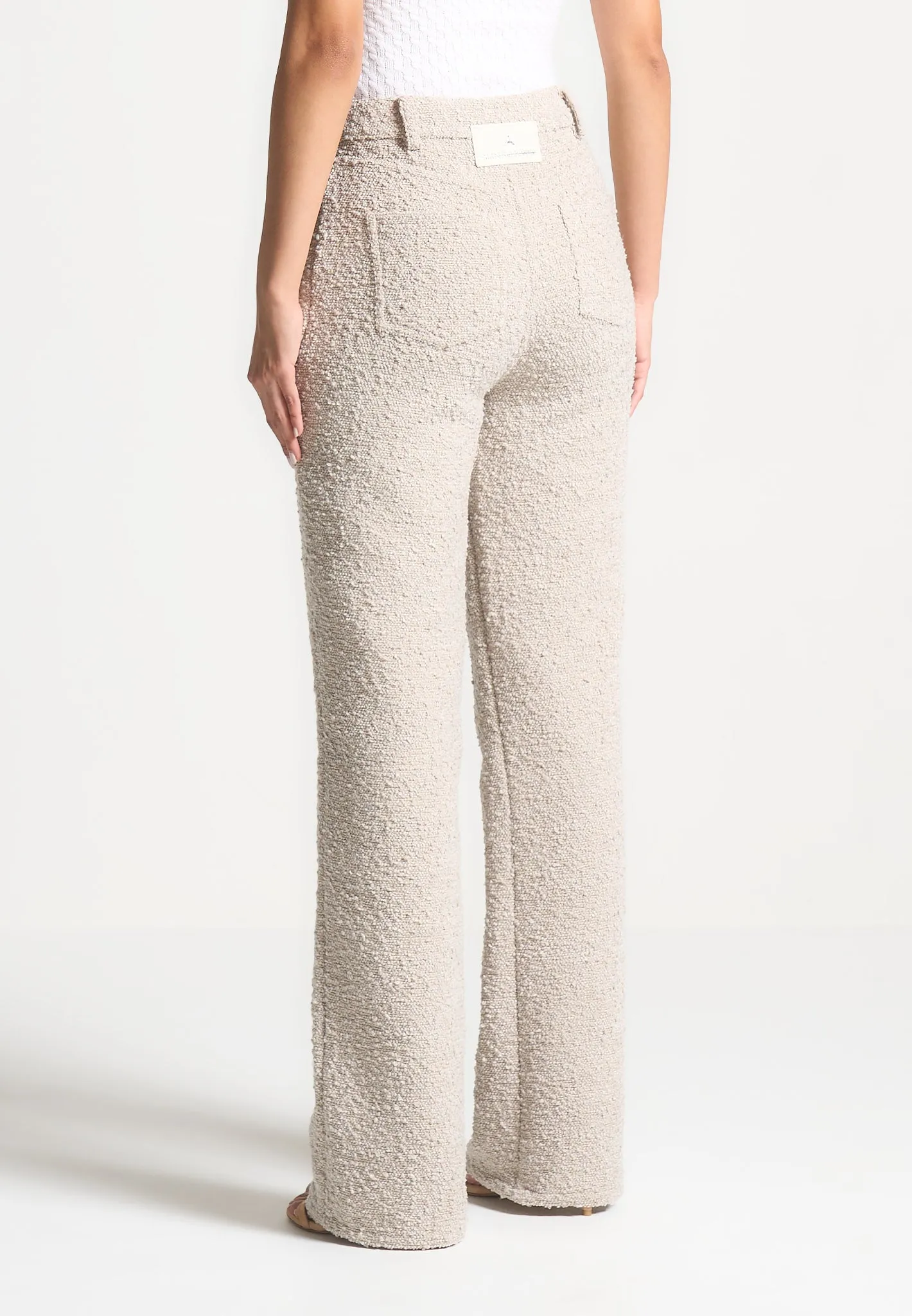 Sara - Boucle Boyfriend Trousers - Beige sold by Maniere De Voir product image thumbnail 3
