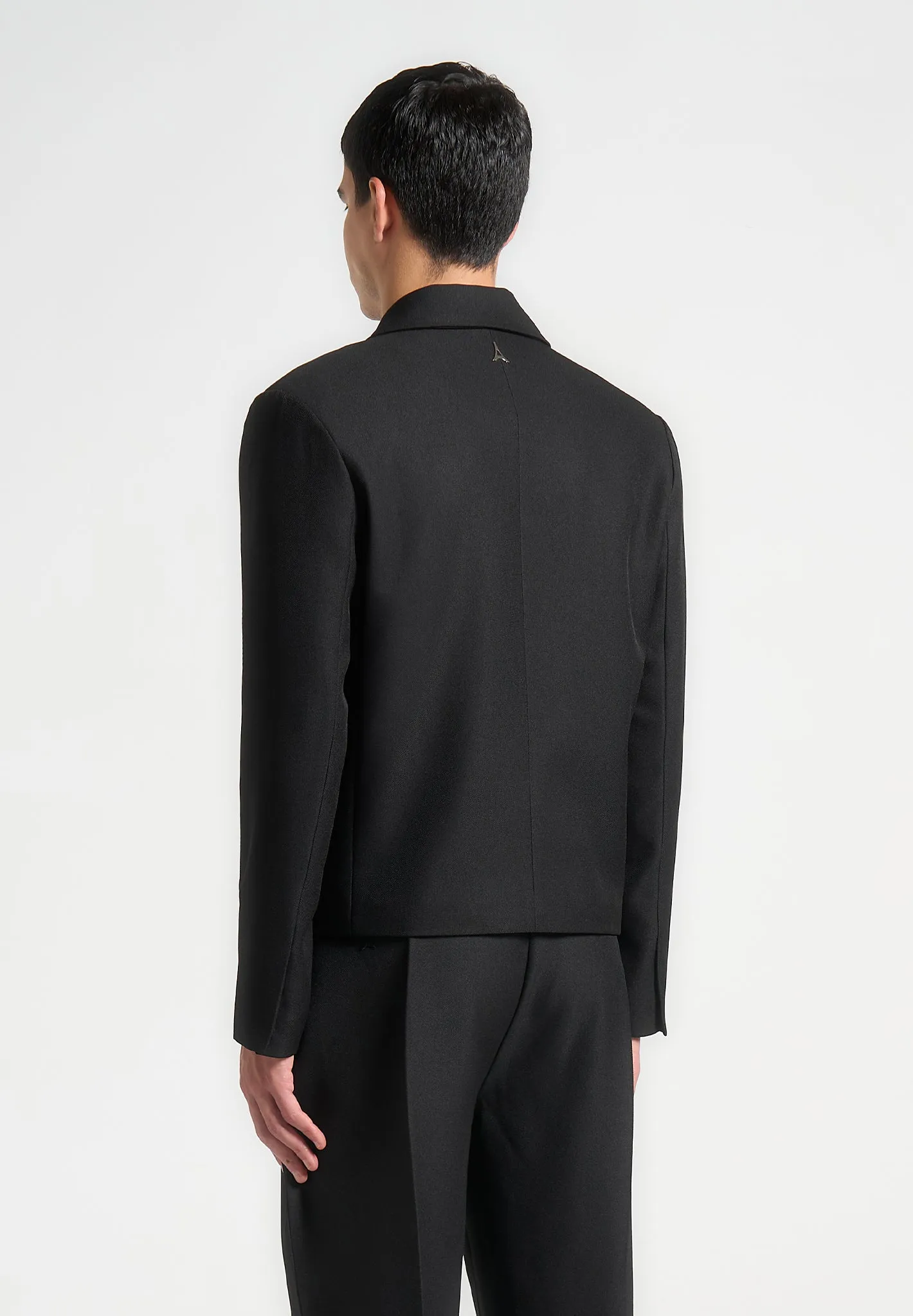 Hector - Double Breasted Tailored Cropped Blazer - Black sold by Maniere De Voir product image thumbnail 3