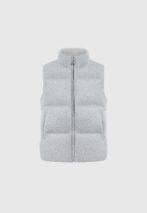 Brushed Marl Puffer Gilet - Grey sold by Maniere De Voir