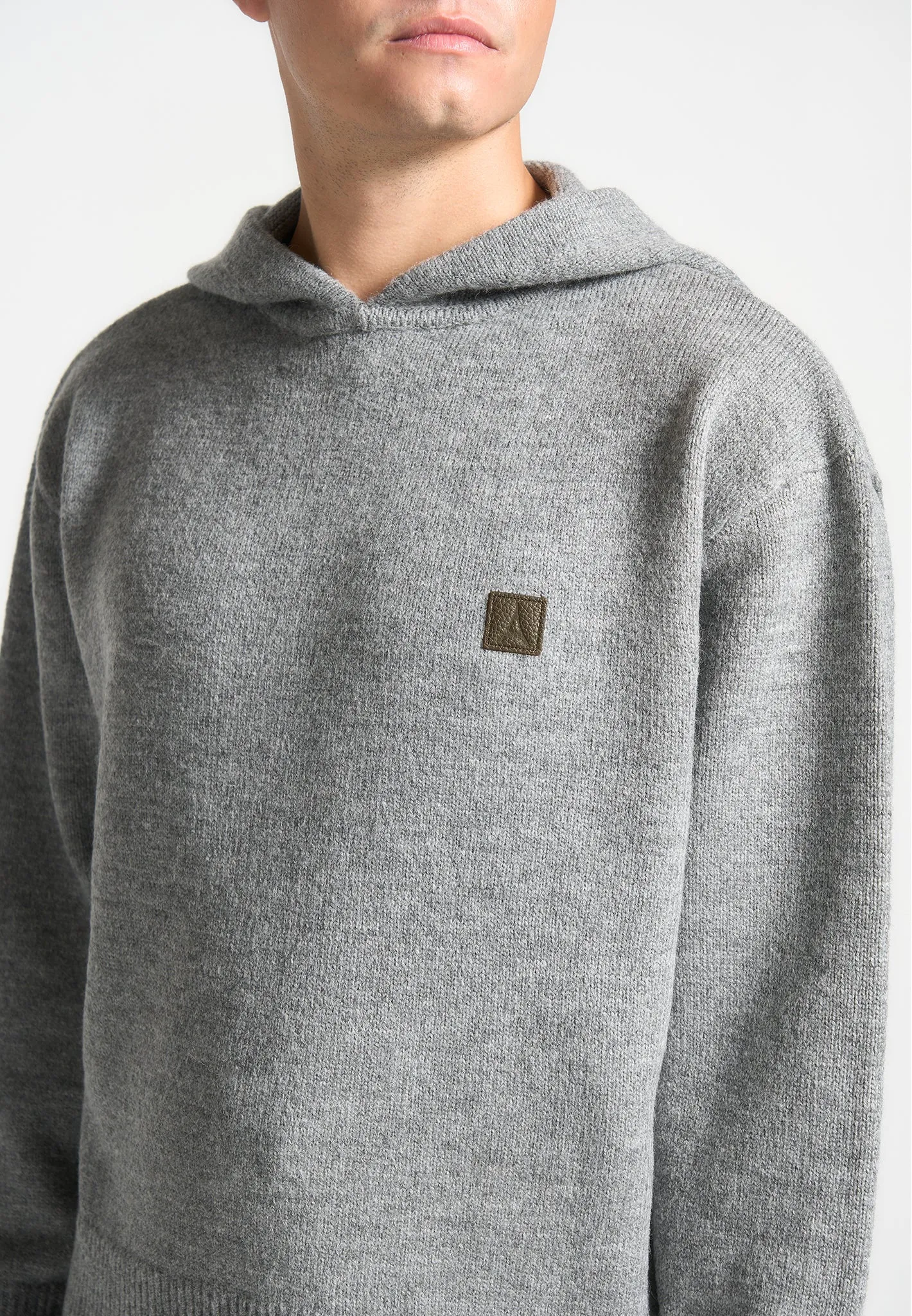 Signature Knit Hoodie - Grey sold by Maniere De Voir product image thumbnail 5