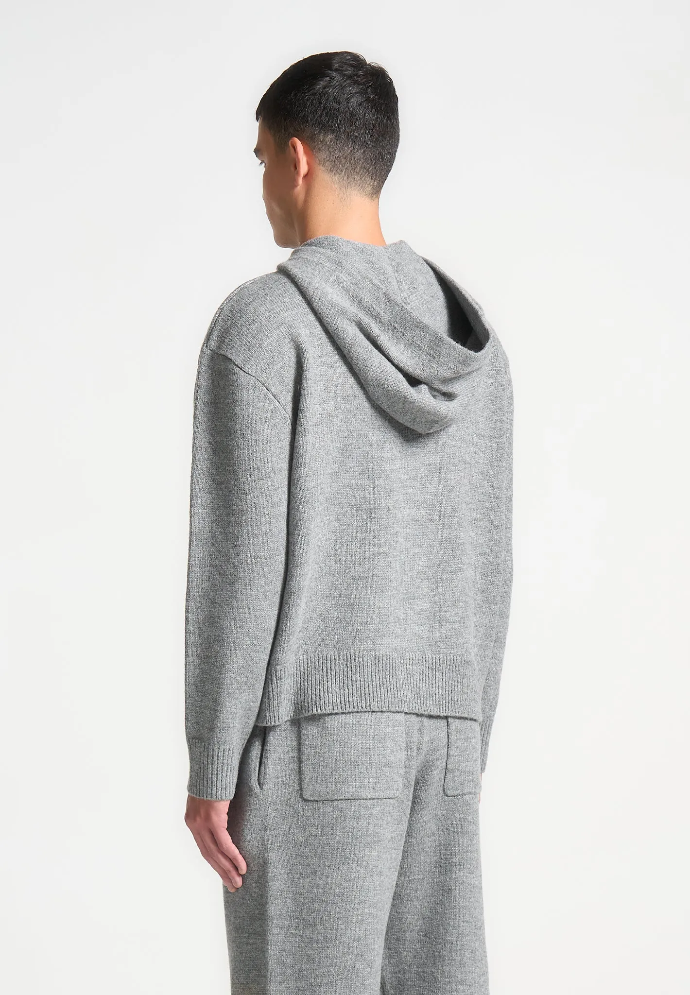 Signature Knit Hoodie - Grey sold by Maniere De Voir product image thumbnail 4