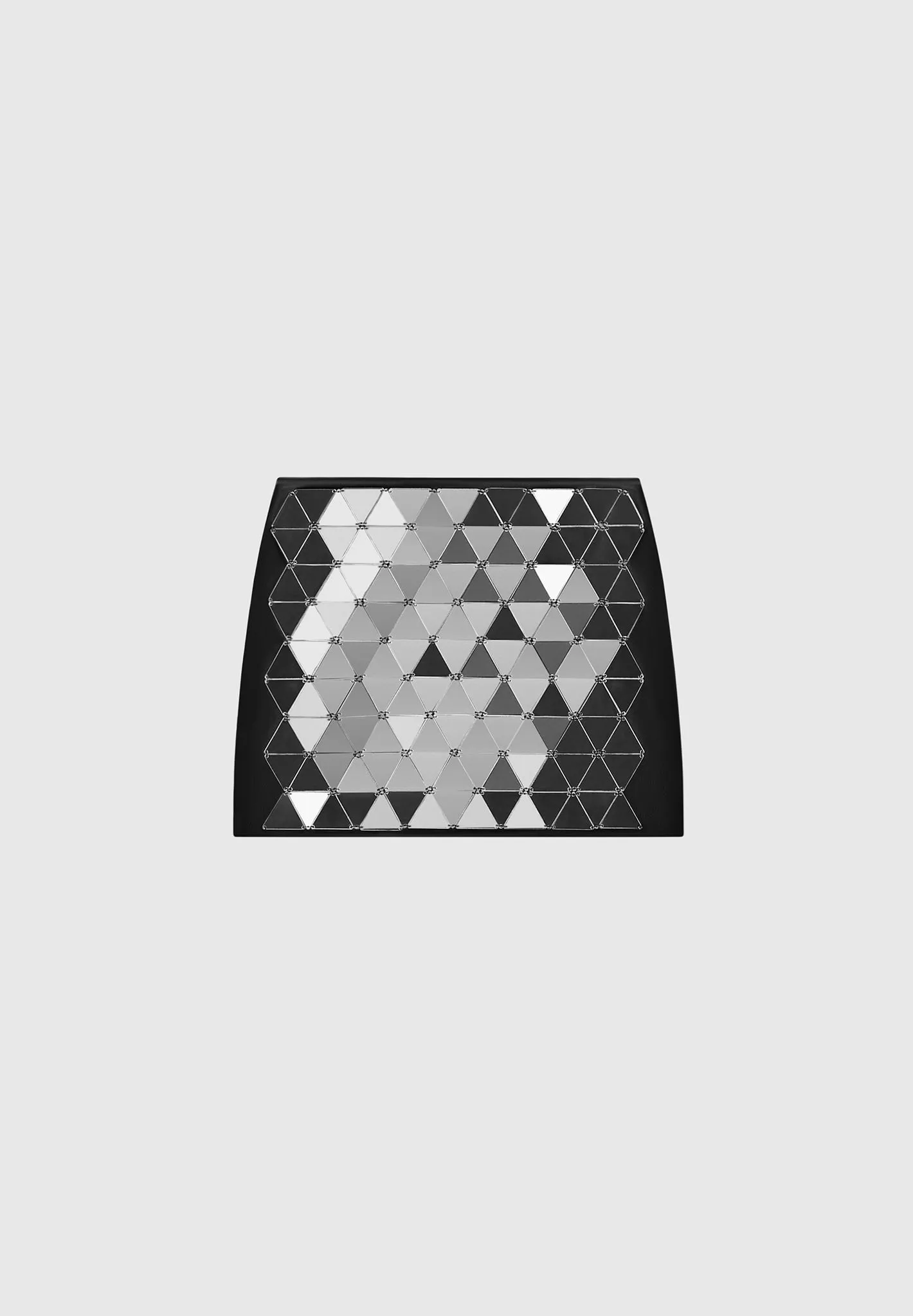 Leather Mirrored Mini Skirt - Silver/Black sold by Maniere De Voir product image thumbnail 5