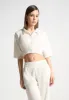 Mona - Pleated Cropped Shirt - Off White sold by Maniere De Voir