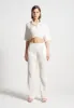 Mona - Pleated Cropped Shirt - Off White sold by Maniere De Voir