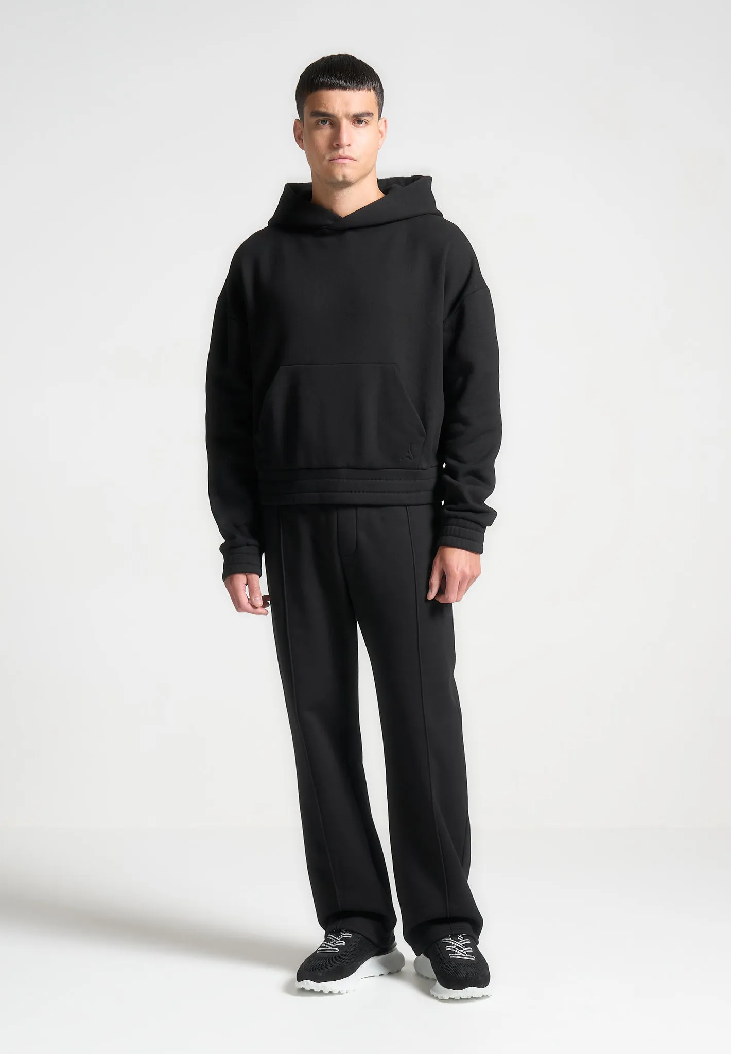 Éternel 420GSM Pintuck Joggers - Black sold by Maniere De Voir product image thumbnail 2