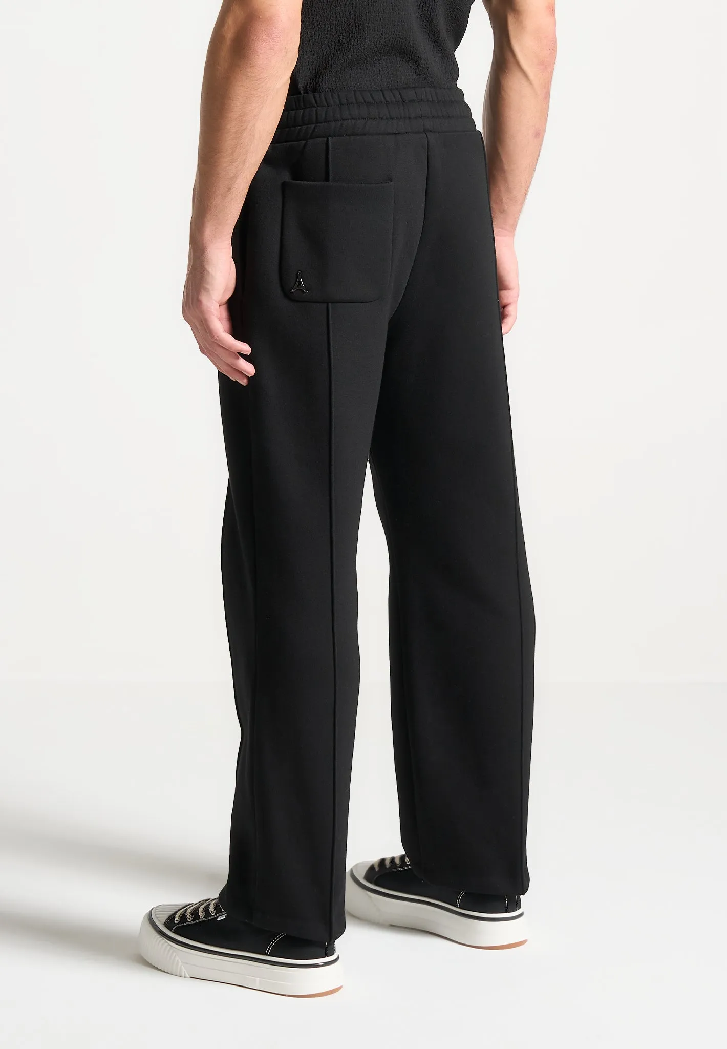 Éternel 420GSM Eiffel Embossed Pintuck Joggers - Black sold by Maniere De Voir product image thumbnail 4