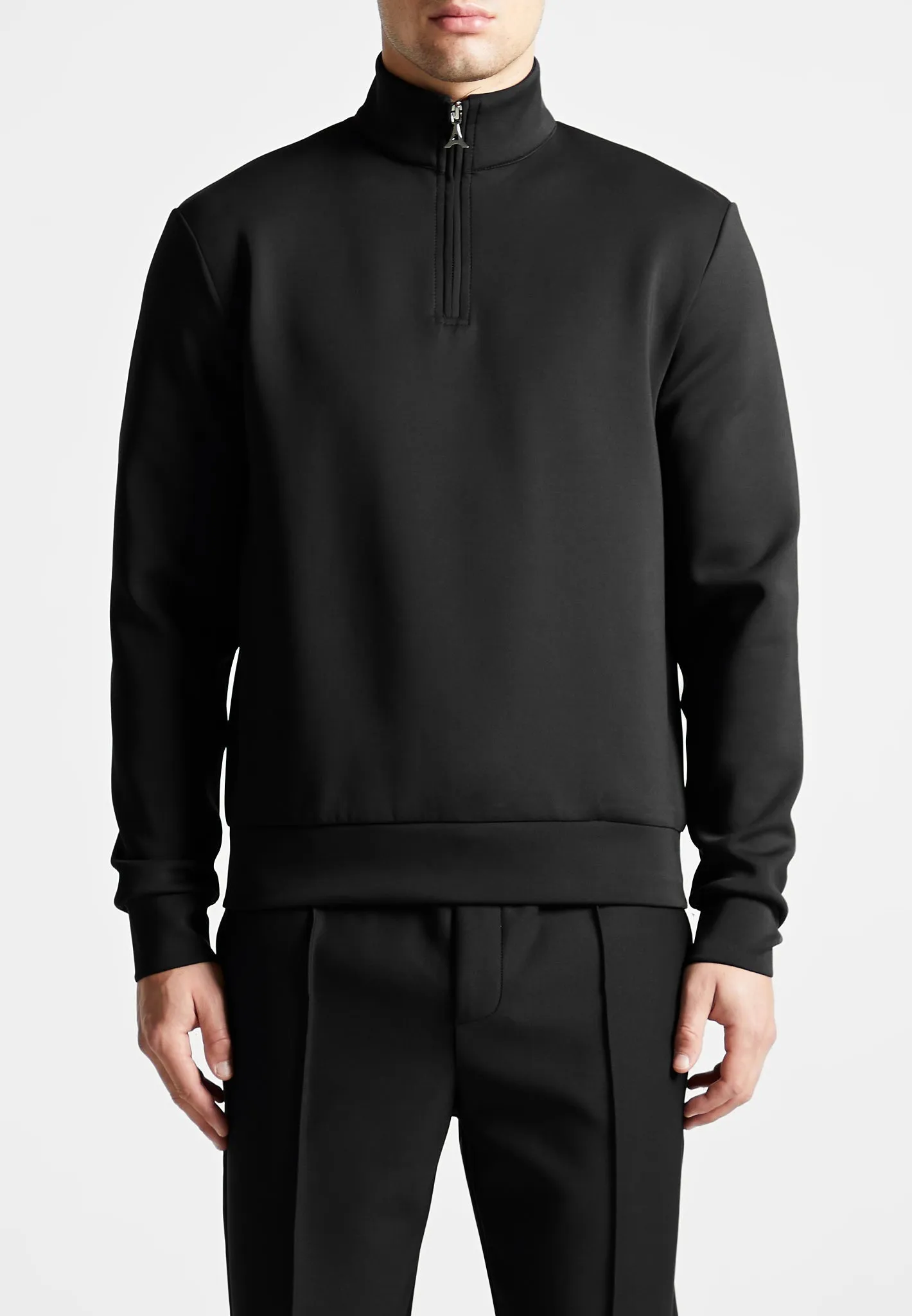 Neoprene High Neck Zip Jumper - Black sold by Maniere De Voir product image thumbnail 3