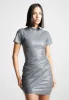 Leather Gathered Dress - Grey sold by Maniere De Voir