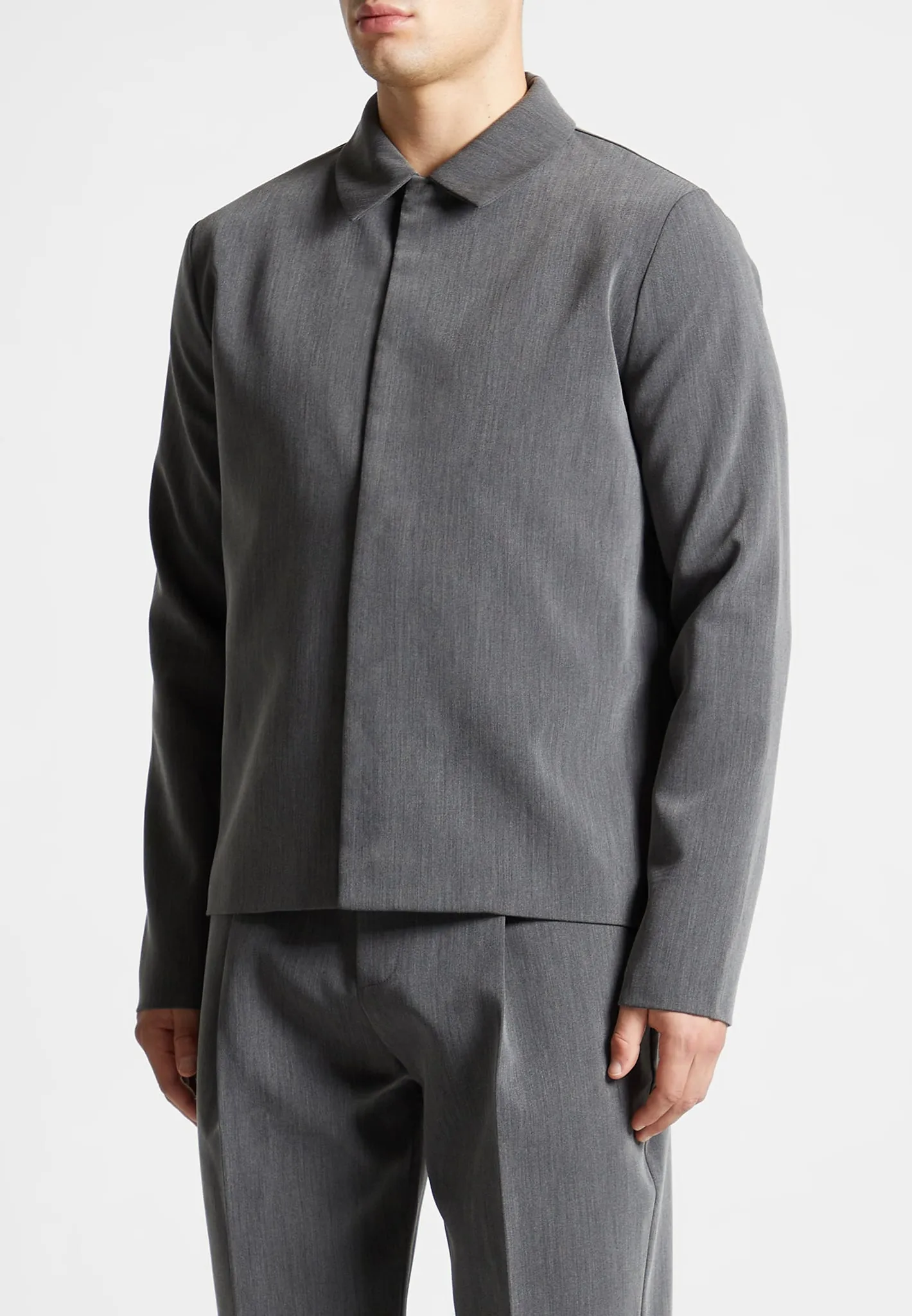 Minimal Boxy Jacket - Dark Grey sold by Maniere De Voir product image thumbnail 4