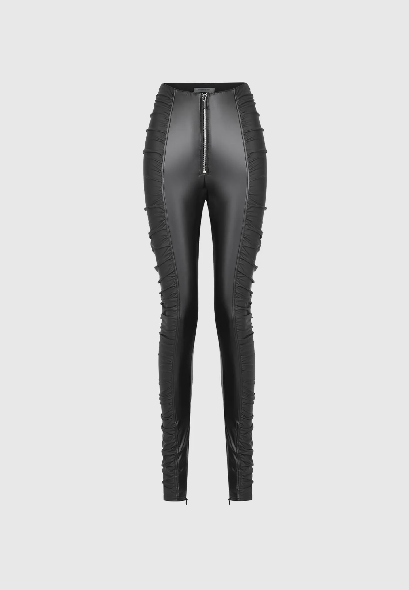 Ruched Leather Leggings - Black sold by Maniere De Voir product image thumbnail 2