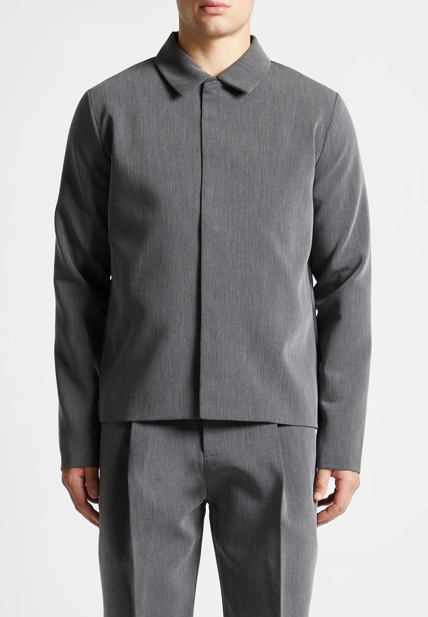 Minimal Boxy Jacket - Dark Grey sold by Maniere De Voir product image thumbnail 3