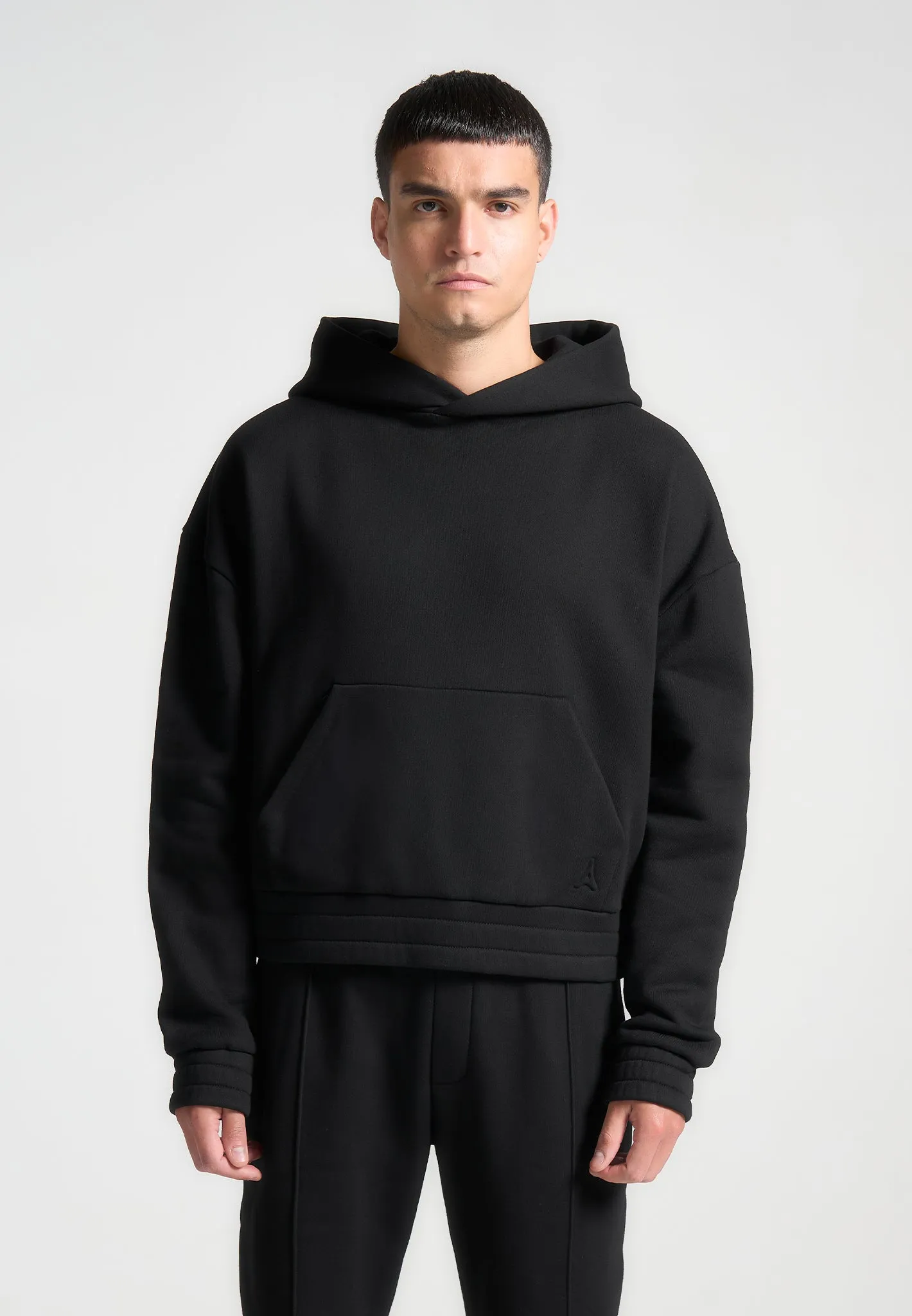 Éternel 420GSM Cropped Hoodie - Black sold by Maniere De Voir product image thumbnail 4