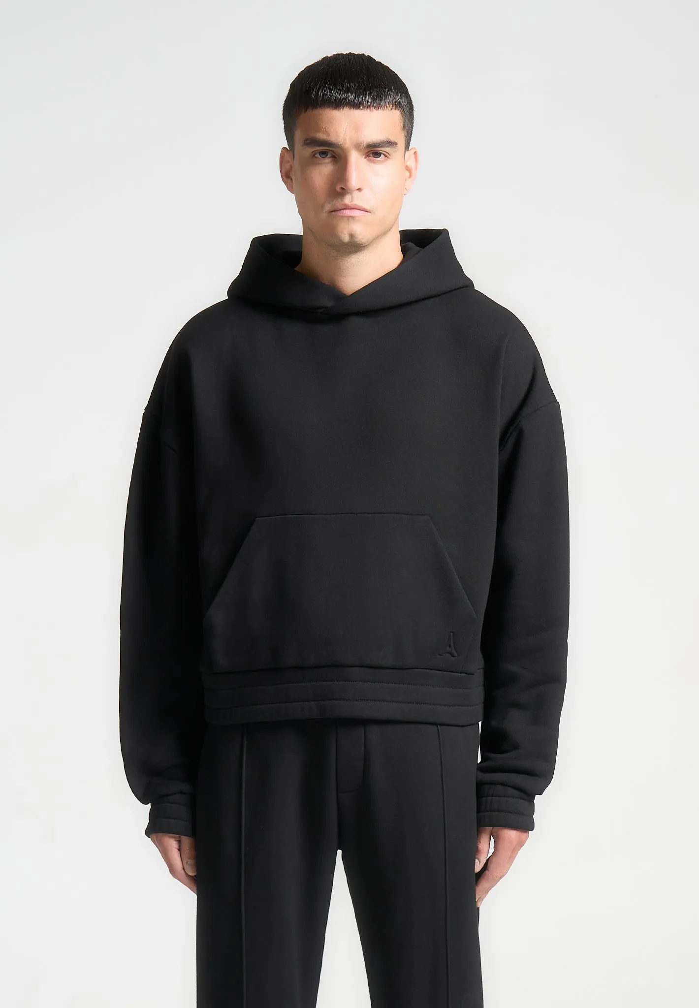 Éternel 420GSM Cropped Hoodie - Black sold by Maniere De Voir