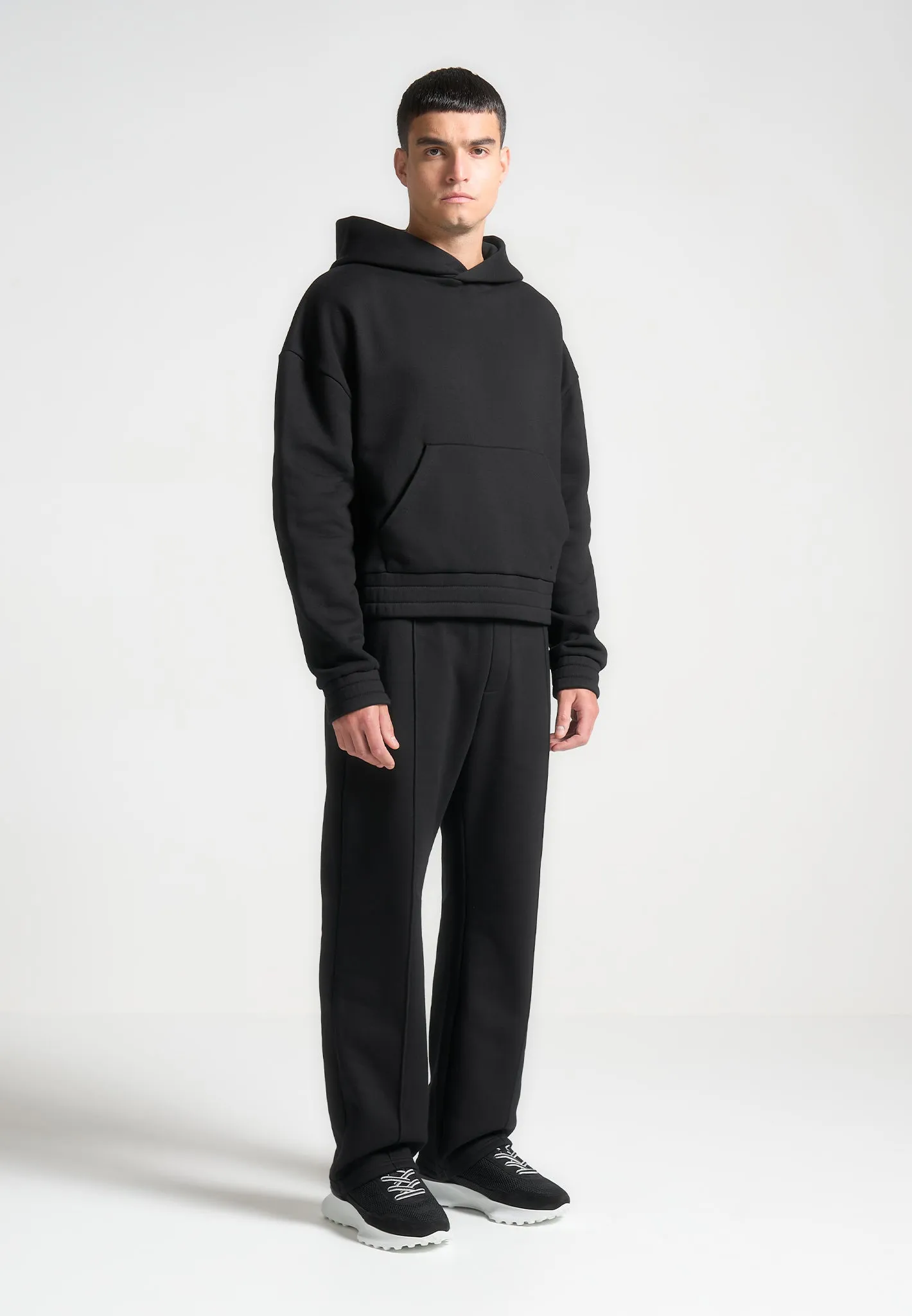 Éternel 420GSM Cropped Hoodie - Black sold by Maniere De Voir product image thumbnail 3
