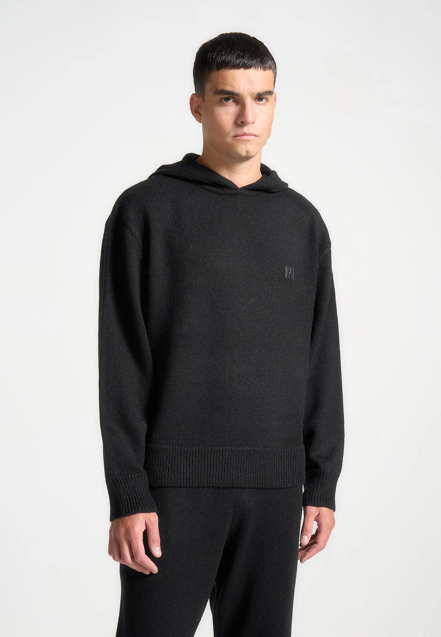 Signature Knit Hoodie - Black sold by Maniere De Voir product image thumbnail 3
