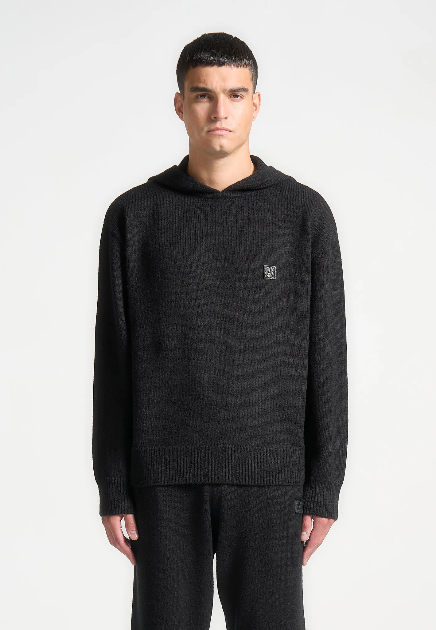 Signature Knit Hoodie - Black sold by Maniere De Voir product image thumbnail 2