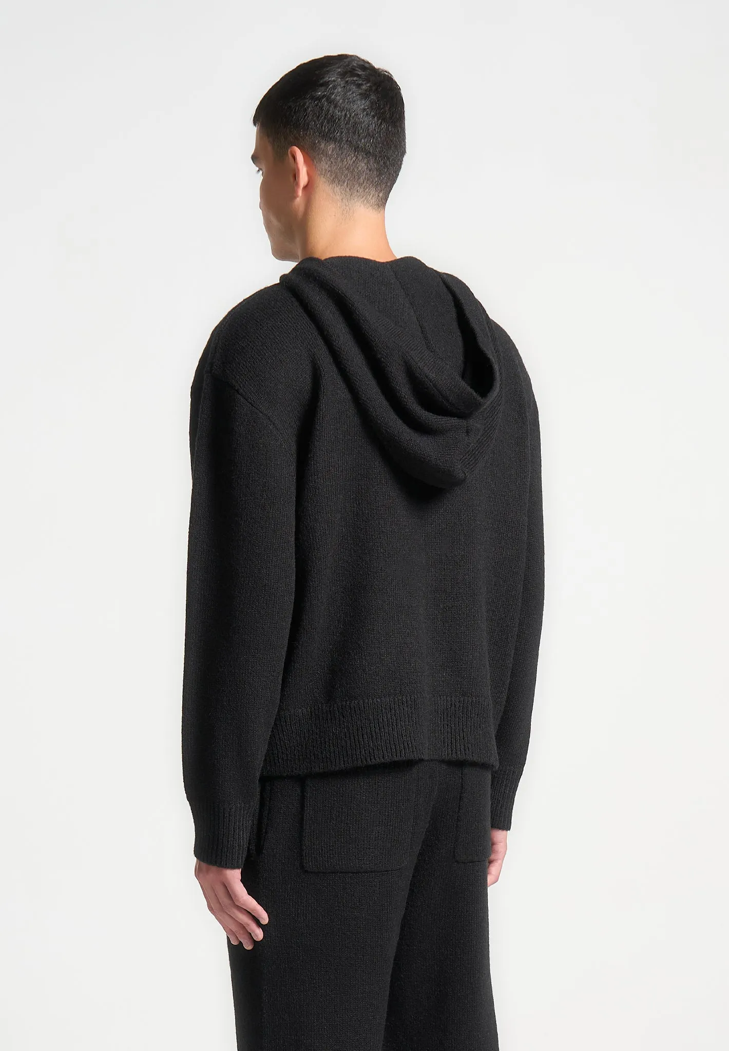 Signature Knit Hoodie - Black sold by Maniere De Voir product image thumbnail 4