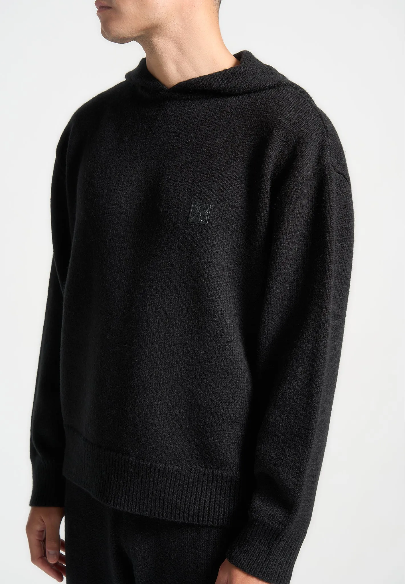 Signature Knit Hoodie - Black sold by Maniere De Voir product image thumbnail 5
