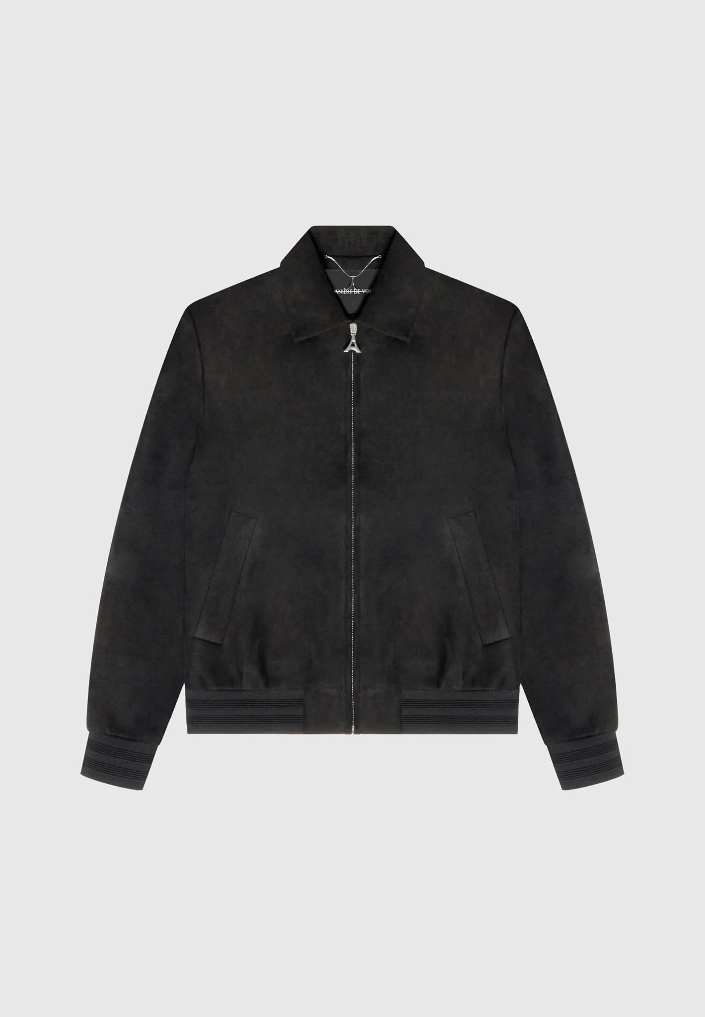 Vegan Suede Bomber Jacket - Black sold by Maniere De Voir product image thumbnail 2