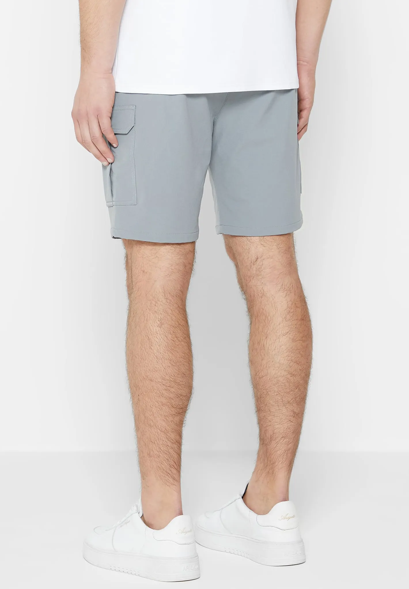 Technical Cargo Shorts - Iced Grey sold by Maniere De Voir product image thumbnail 5