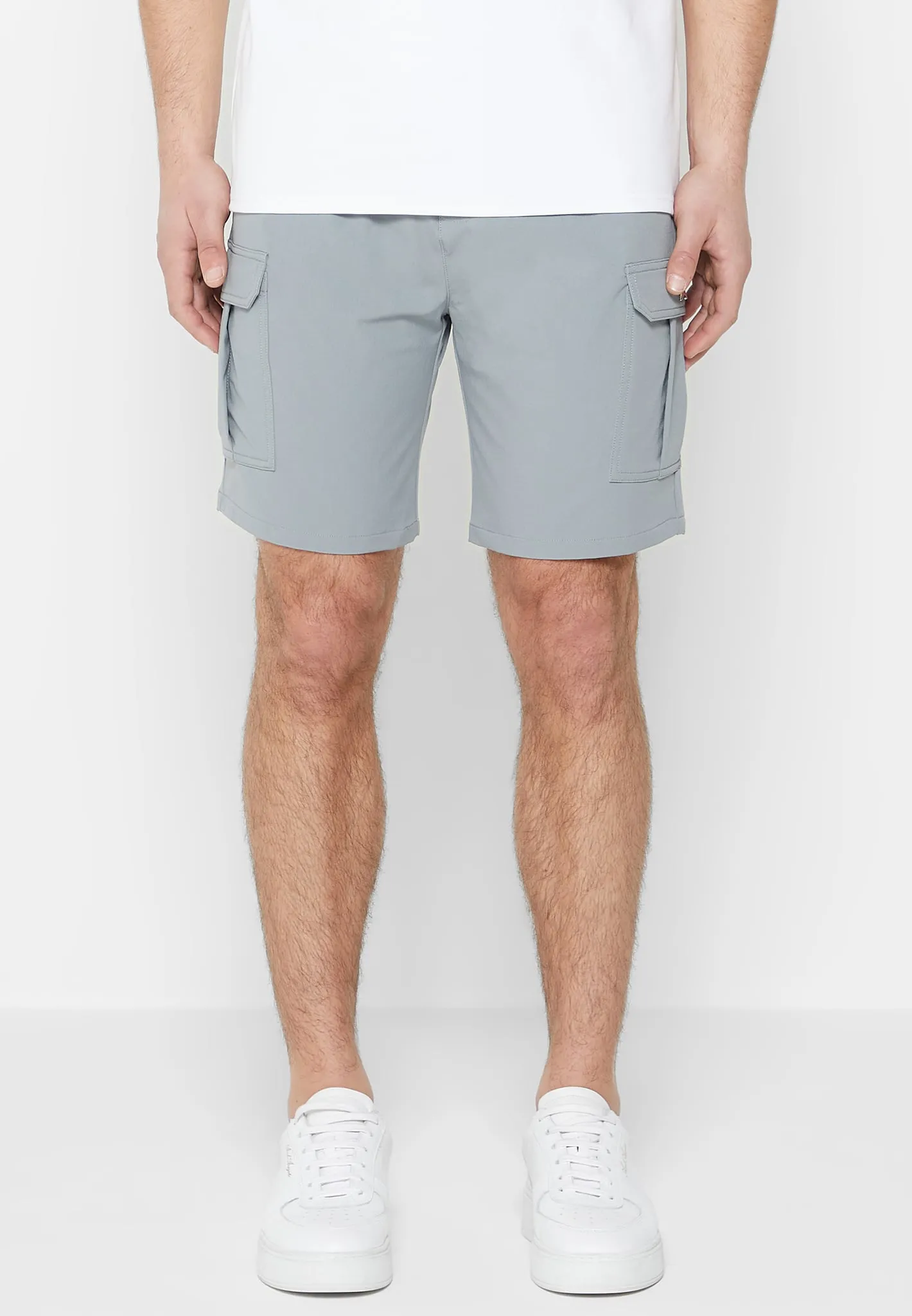Technical Cargo Shorts - Iced Grey sold by Maniere De Voir product image thumbnail 2