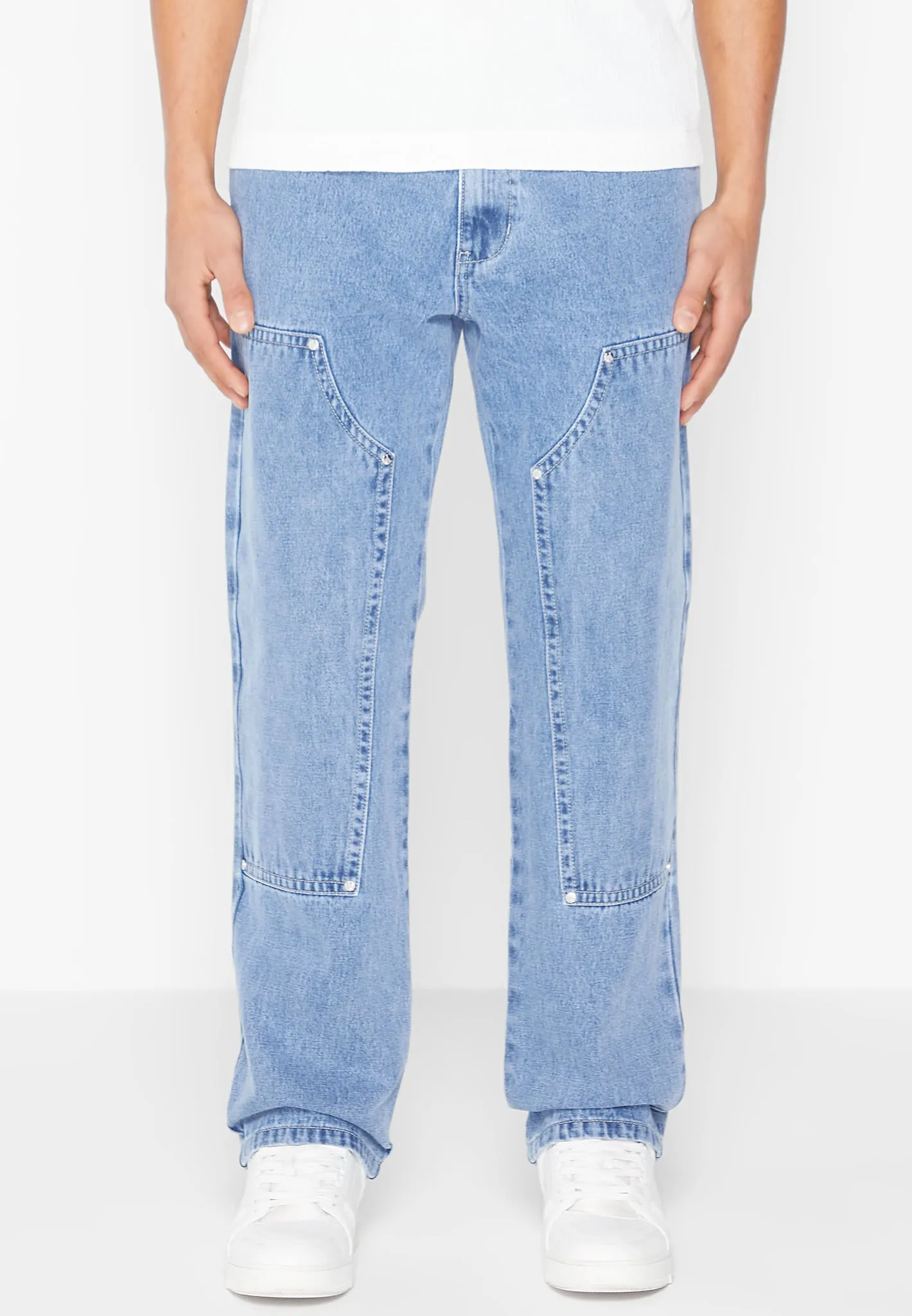 Carpenter Denim Jeans - Mid Wash Blue sold by Maniere De Voir product image thumbnail 3