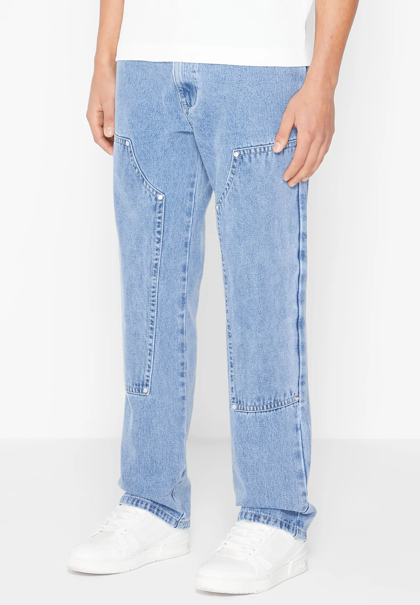 Carpenter Denim Jeans - Mid Wash Blue sold by Maniere De Voir product image thumbnail 4