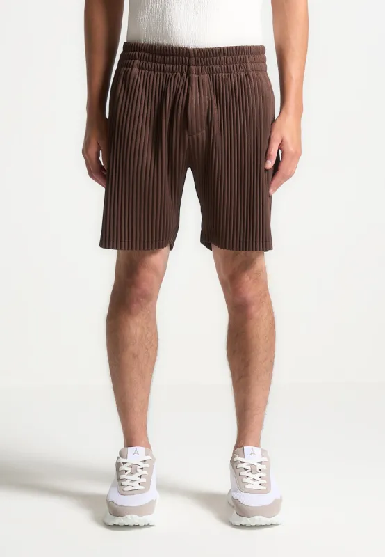 Pleated Shorts - Brown sold by Maniere De Voir