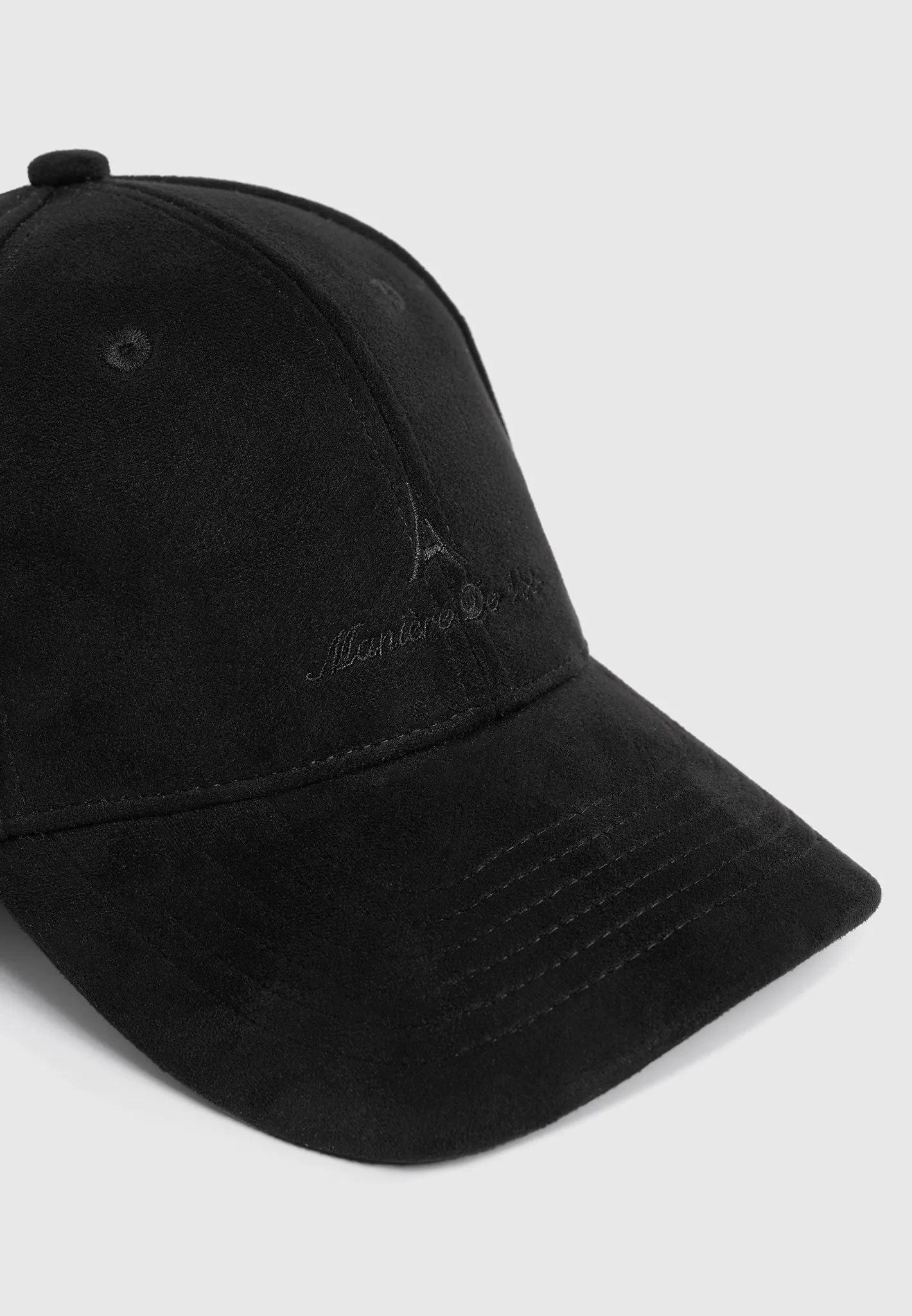 Florent - Signature Suede Cap - Black sold by Maniere De Voir product image thumbnail 4